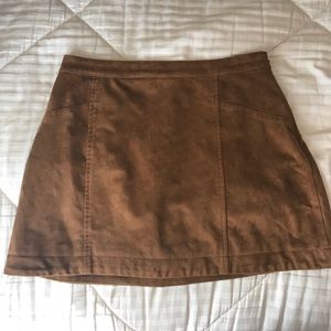 abercrombie suede skirt